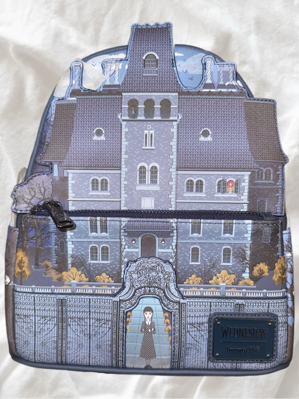 THE ADDAMS FAMILY Wednesday Nevermore Academy Castle Glow Mini Backpack